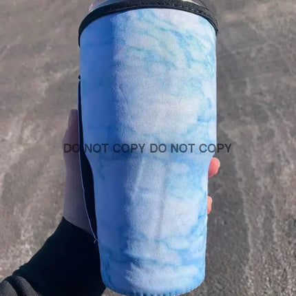 20 OZ Blue Marble Insulated Cup Cover - Kim's Korner Wholesale