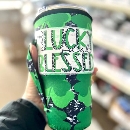 20 OZ 🍀 LUCKY BLESSED Insulated Cup Cover Sleeve - Kim's Korner Wholesale