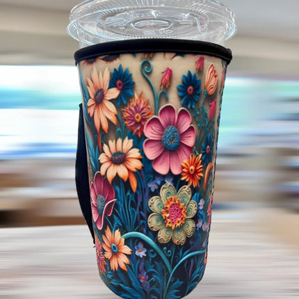 20 OZ 3D Flowers Insulated Cup Cover Sleeve Kim's Korner Wholesale