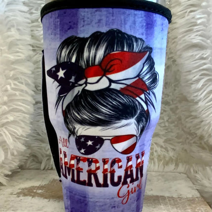20 OZ All American Girls Cup Cover - Kim's Korner Wholesale