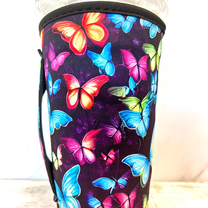 20 OZ Bright Butterfly Insulated Cup Cover Sleeve - Kim's Korner Wholesale