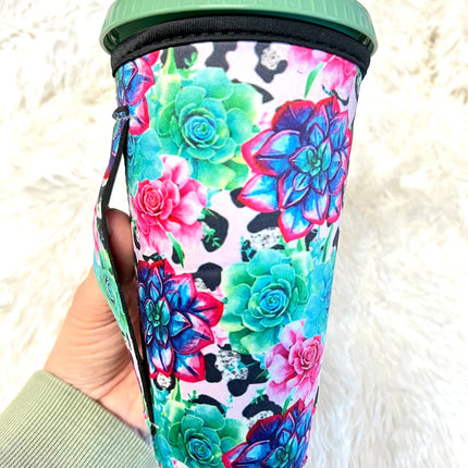 20 OZ Bright Succulent Flower Cup Cover - Kim's Korner Wholesale