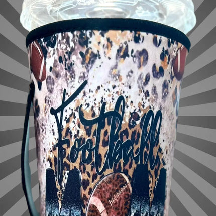 20 OZ Hardcore Football Mom Insulated Cup Cover Kim's Korner Wholesale