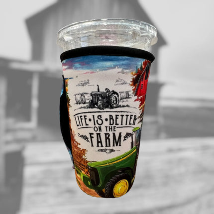 20 OZ Life is Better on the Farm Cup Cover Sleeve Kim's Korner Wholesale