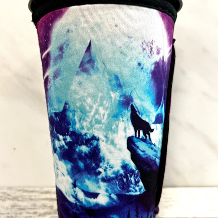 20 OZ Wolf Night Sky Insulated Cup Cover - Kim's Korner Wholesale