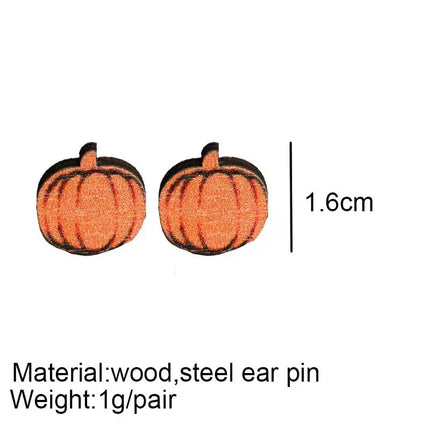 2022 Fall & Halloween Wood Stud Earrings *NEW* - Kim's Korner Wholesale