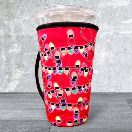 30 OZ / Bright Christmas Lights Insulated Cup Cover Sleeve Kim's Korner Wholesale