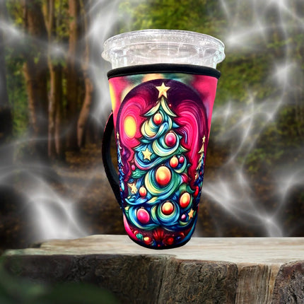 30 OZ / Mystical Christmas Tree Insulated Cup Cover Sleeve Kim's Korner Wholesale