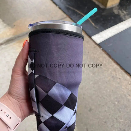 30 OZ Checkered Flag 🏁 Insulated Cup Cover - Kim's Korner Wholesale
