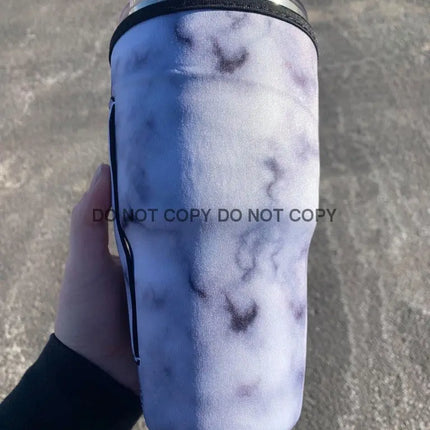 30 OZ Gray & White Marble Cup Cover - Kim's Korner Wholesale