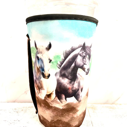 30 OZ Horses Insulated Cup Cover Sleeve - Kim's Korner Wholesale