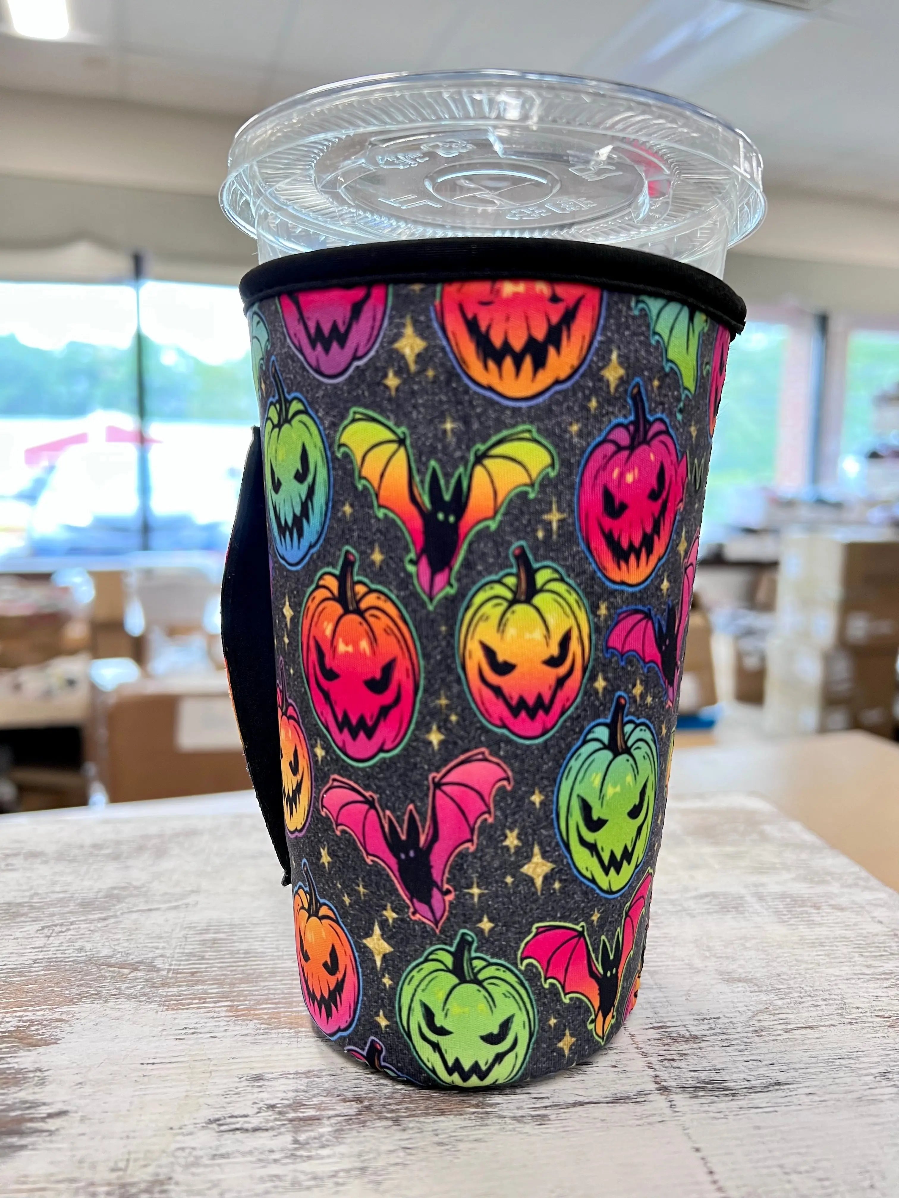 30 OZ Neon Pumpkin Halloween Insulated Cup Cover Sleeve - Kim's Korner  Wholesale