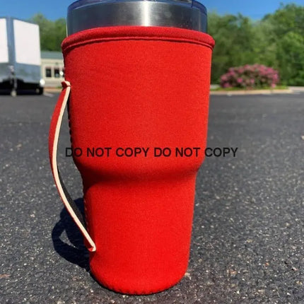 30 OZ Solid RED Insulated Cup Cover - Kim's Korner Wholesale