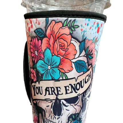 30 OZ You Are Enough Vibrant Insulated Cup Cover Sleeve Kim's Korner Wholesale