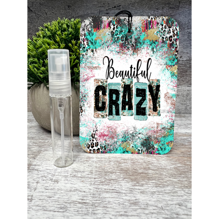 Teal Beautiful Crazy  ~ Car Air Freshener Freshie with refresh Spray ~ Choose Your Scent Long Lasting Scent Kim's Korner Wholesale