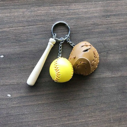Baseball & Softball Bat and Glove Blank Key Chain - Kim's Korner Wholesale