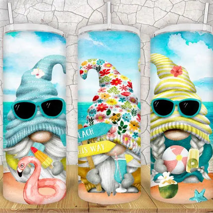 Beach Gnomes ~ 20 OZ Tumbler ~soo cute! - Kim's Korner Wholesale