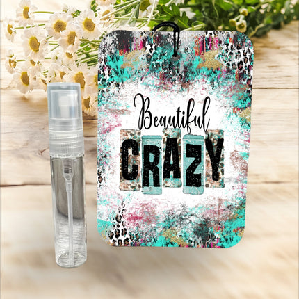 Teal Beautiful Crazy  ~ Car Air Freshener Freshie with refresh Spray ~ Choose Your Scent Long Lasting Scent Kim's Korner Wholesale