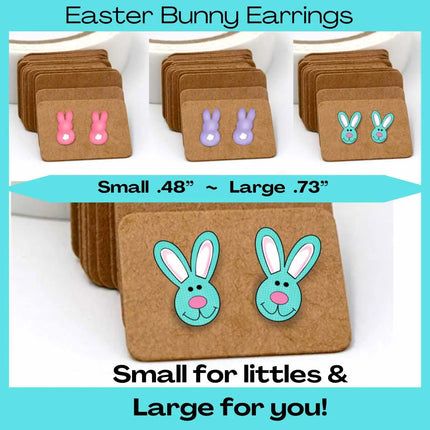 Easter Bunny ~ Acrylic Laser Cut Custom Earrings 2 Sizes
