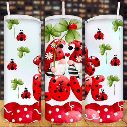 Gnome Love & Ladybug 🐞 ~ 20 OZ Tumbler - Kim's Korner Wholesale