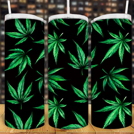 Green Cannabis ~ 20 OZ Tumbler - Kim's Korner Wholesale