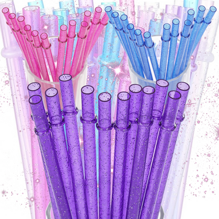 ❤️‍🔥 Glitter Straws are here! 10.75” plastic Individually Wrapped