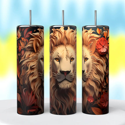 3D Mighty Lion ~ 20 OZ Tumbler - Kim's Korner Wholesale