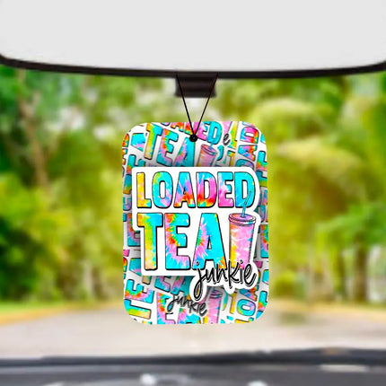 Loaded Tea Junkie Freshie ~ Car Air Freshener ~ Pina Colada Scent - Kim's Korner Wholesale