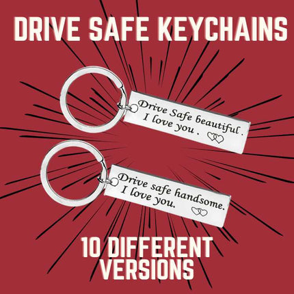 **NEW** Drive Safe Keychains in 10 different versions! - Kim's Korner Wholesale