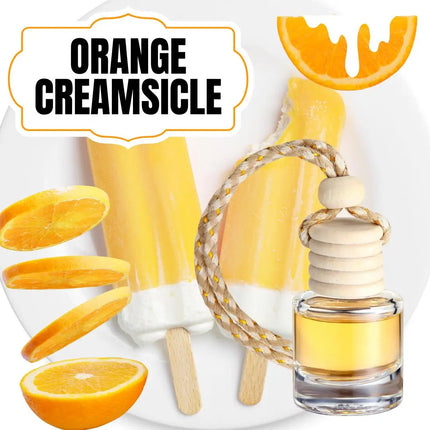 Orange Creamsicle is here! Car Home Fragrance Diffuser All Natural Coconut Oil Freshener Air Home Long Lasting Scent Smell Kim's Korner Wholesale
