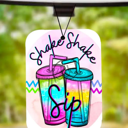 Shake Shake Sip Loaded Tea ~ Car Air Freshener Freshie ~ Sweet Spring Love Kim's Korner Wholesale