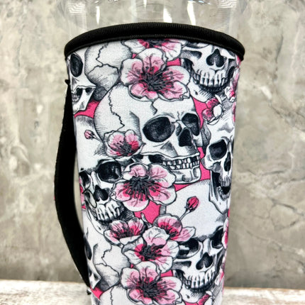 20 OZ Floral Skull Insulated Cup Cover - Kim's Korner Wholesale