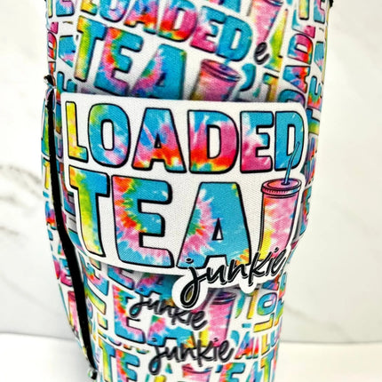20 OZ Vibrant Loaded Tea Junkie Cup Cover - Kim's Korner Wholesale