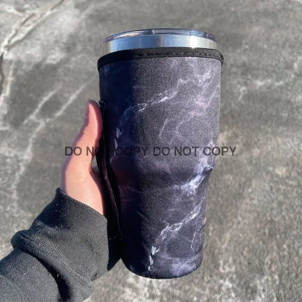 30 OZ Black Marble Insulated Cup Cover - Kim's Korner Wholesale