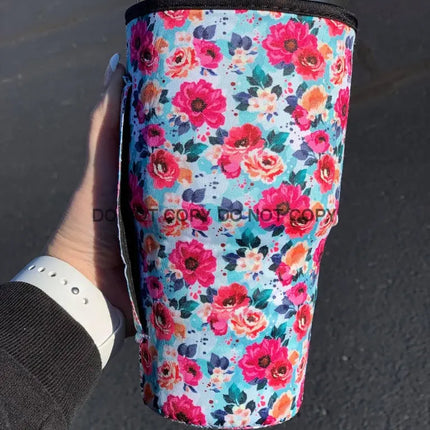 30 OZ Colorful Flowers Cup Cover - Kim's Korner Wholesale