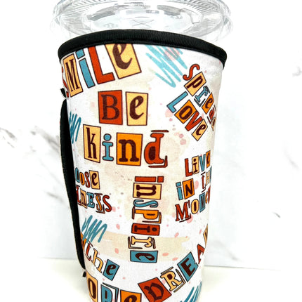 30 OZ Life & Kindness Affirmations Insulated Cup Cover Sleeve - Kim's Korner Wholesale