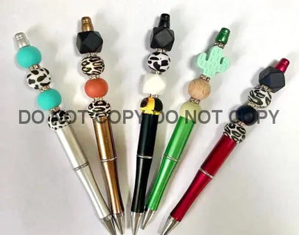 5️⃣ PACK Custom ~ Classy & Sassy Ball Point Custom Beaded Pens - Kim's Korner Wholesale