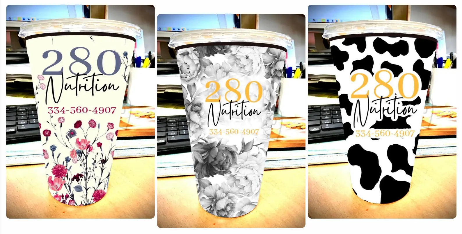Custom 16 oz Soft Clear Plastic Cups with Printed Logo