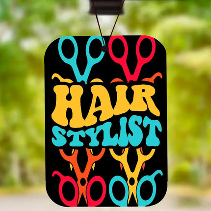 Groovy Scissors Hair Stylist ~ Car Air Freshener Freshie ~ Sex on the beach - Kim's Korner Wholesale
