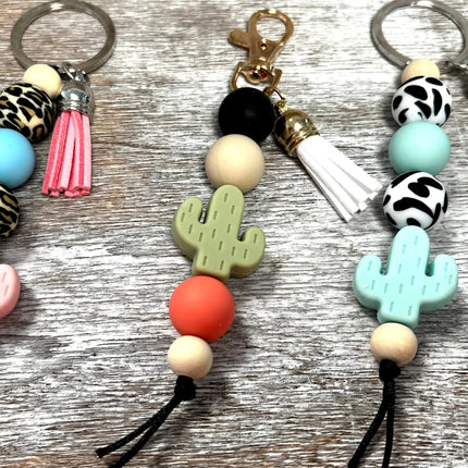 *just arrived* Cactus Stacked Silicone Bead Keychain - Kim's Korner Wholesale