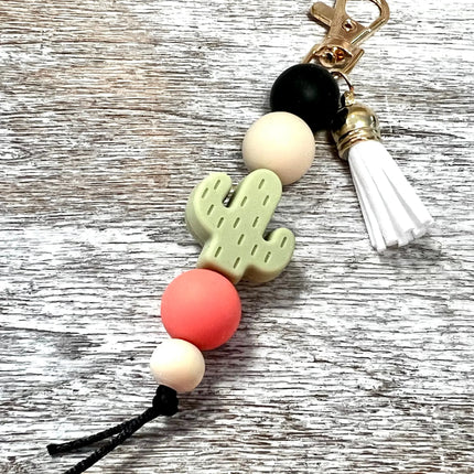 *just arrived* Cactus Stacked Silicone Bead Keychain - Kim's Korner Wholesale